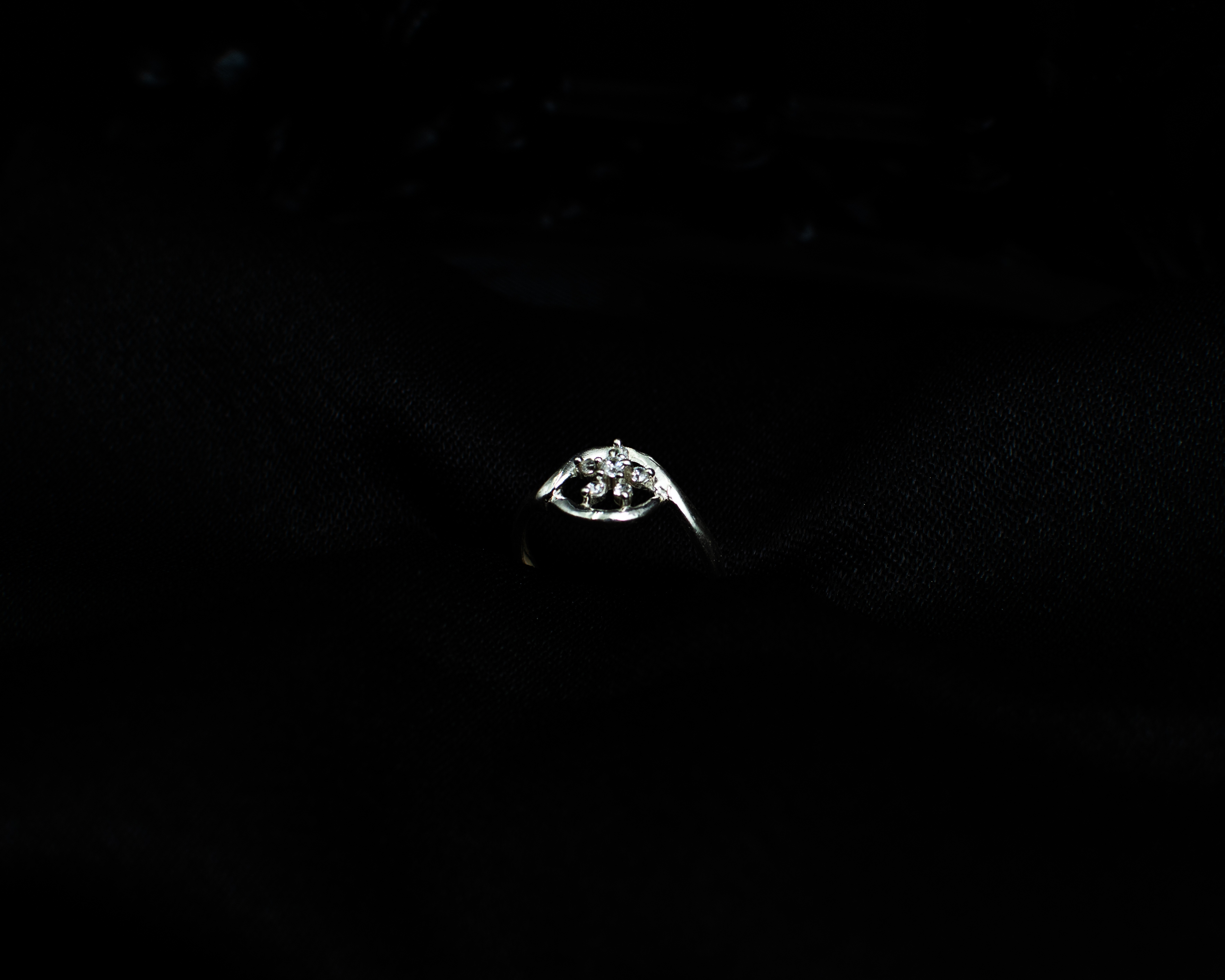 Ring 14 view 2 on black satin