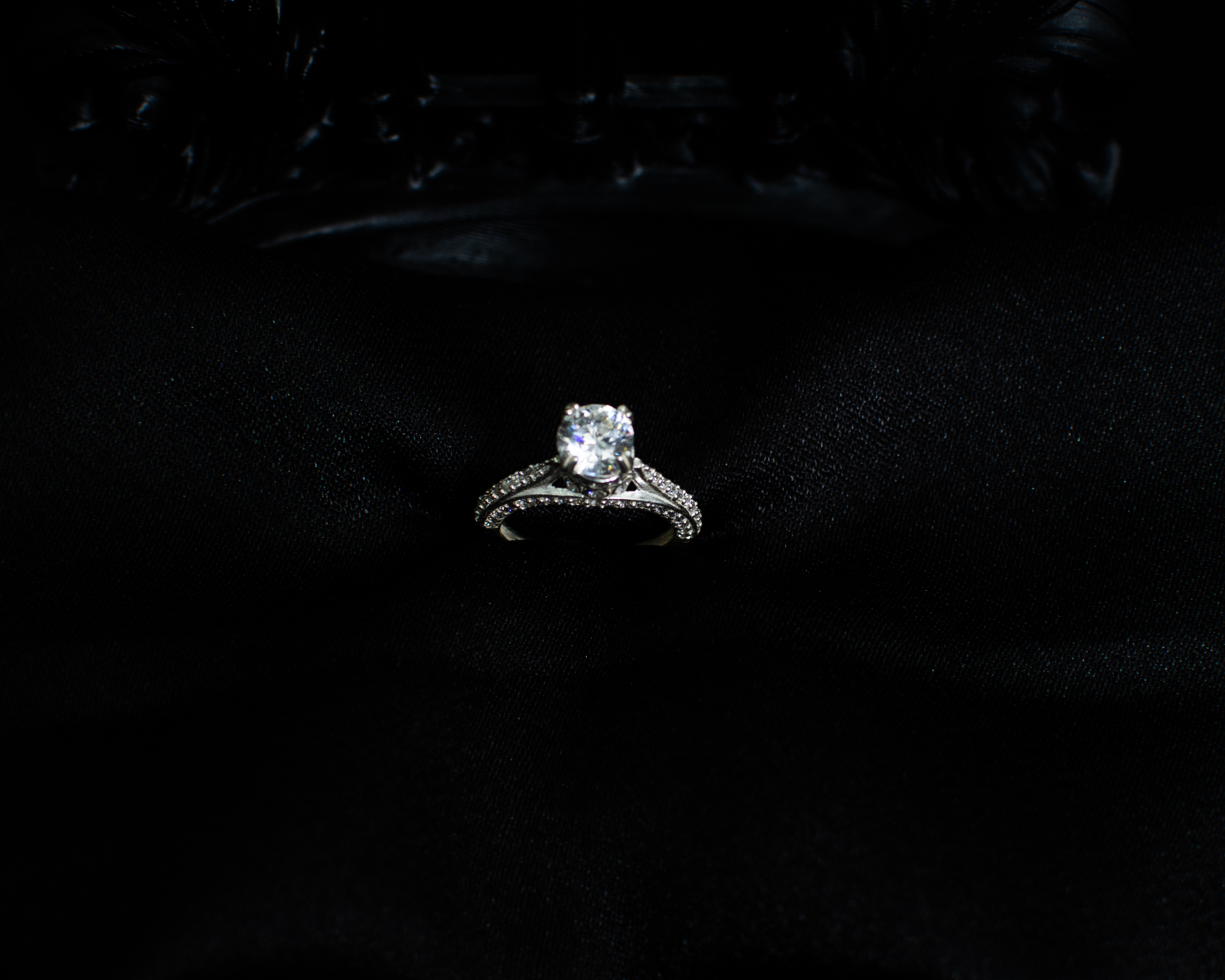 Ring 15 view 2 on black satin