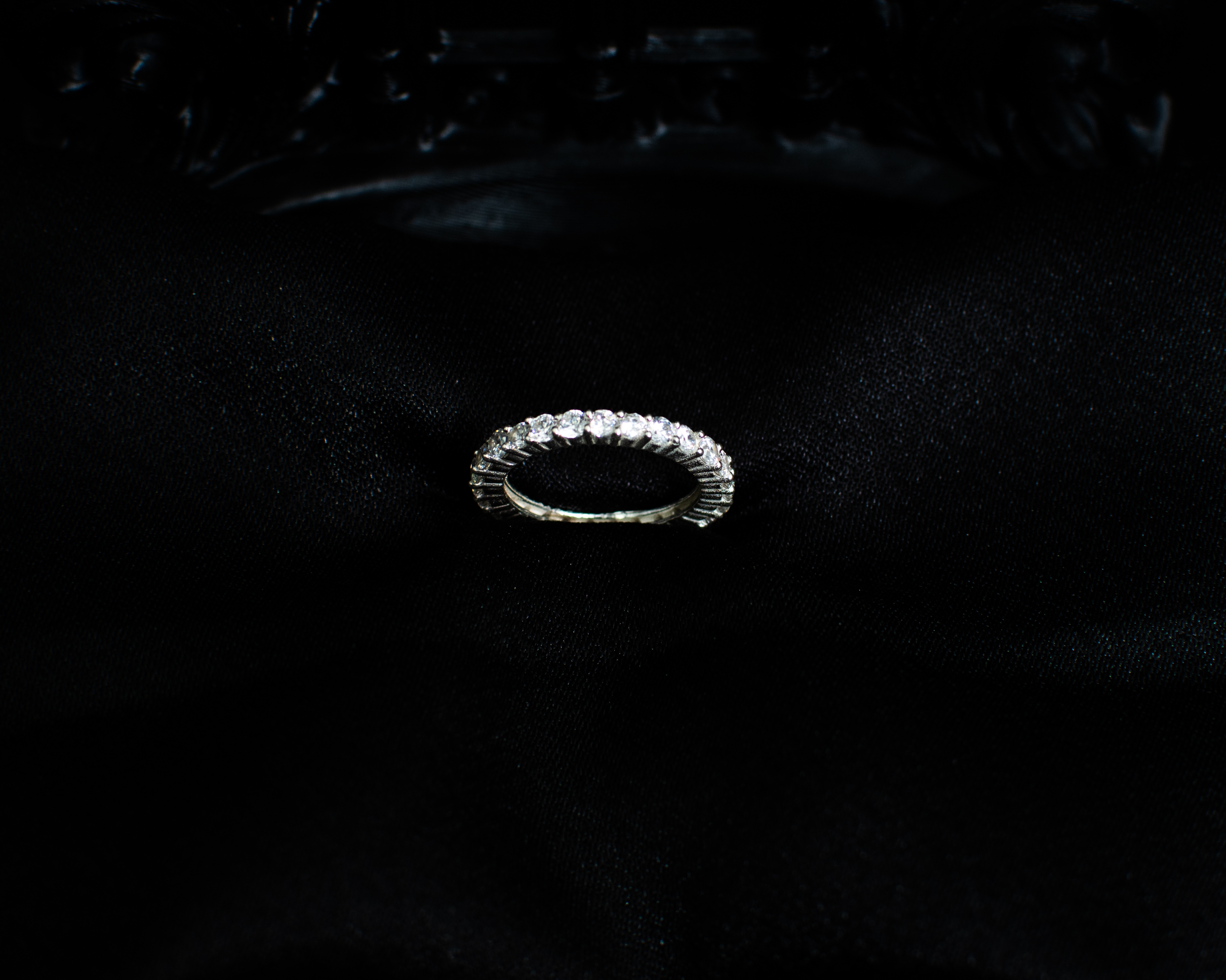 Ring 16 view 2 on black satin