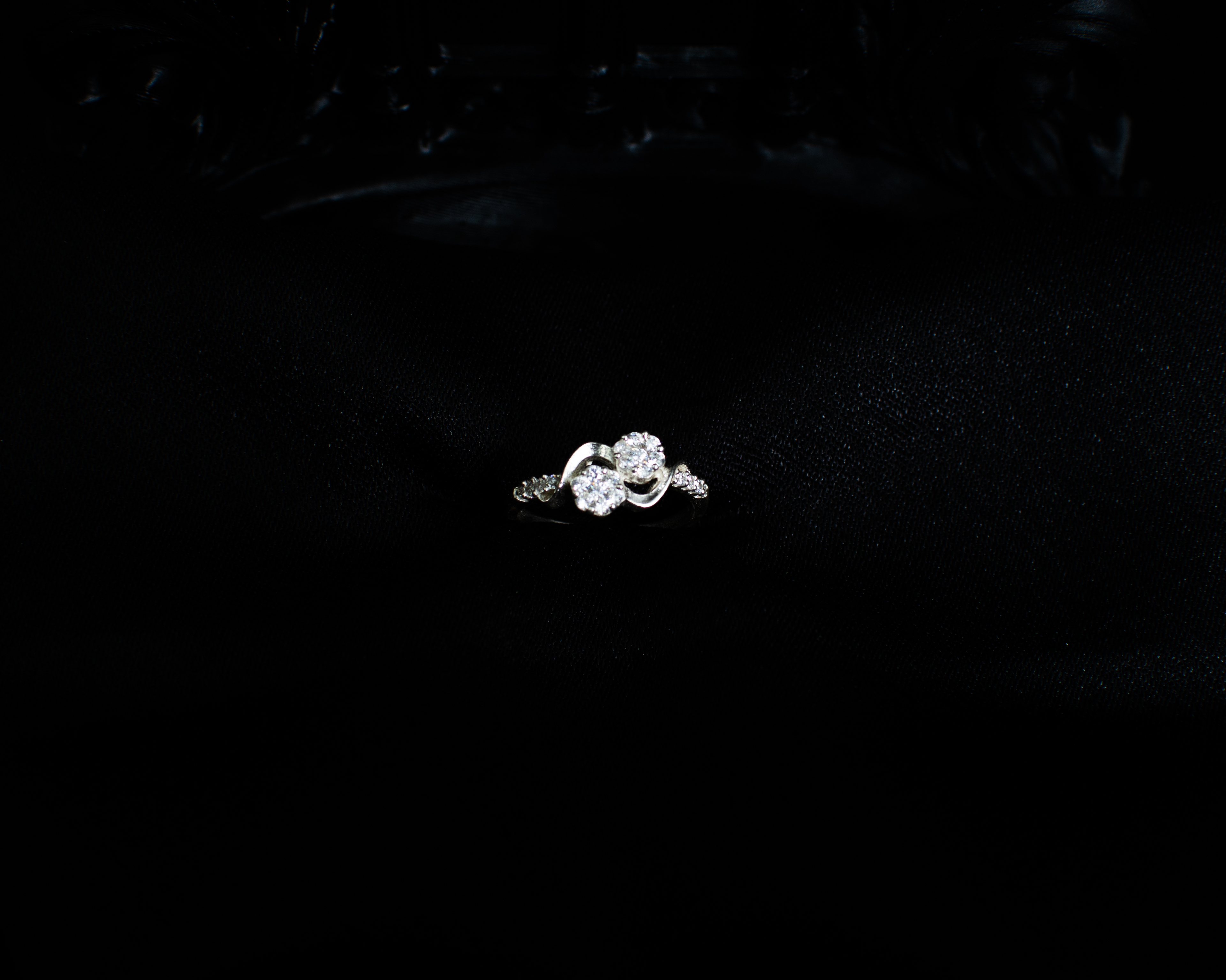 Ring 17 view 2 on black satin