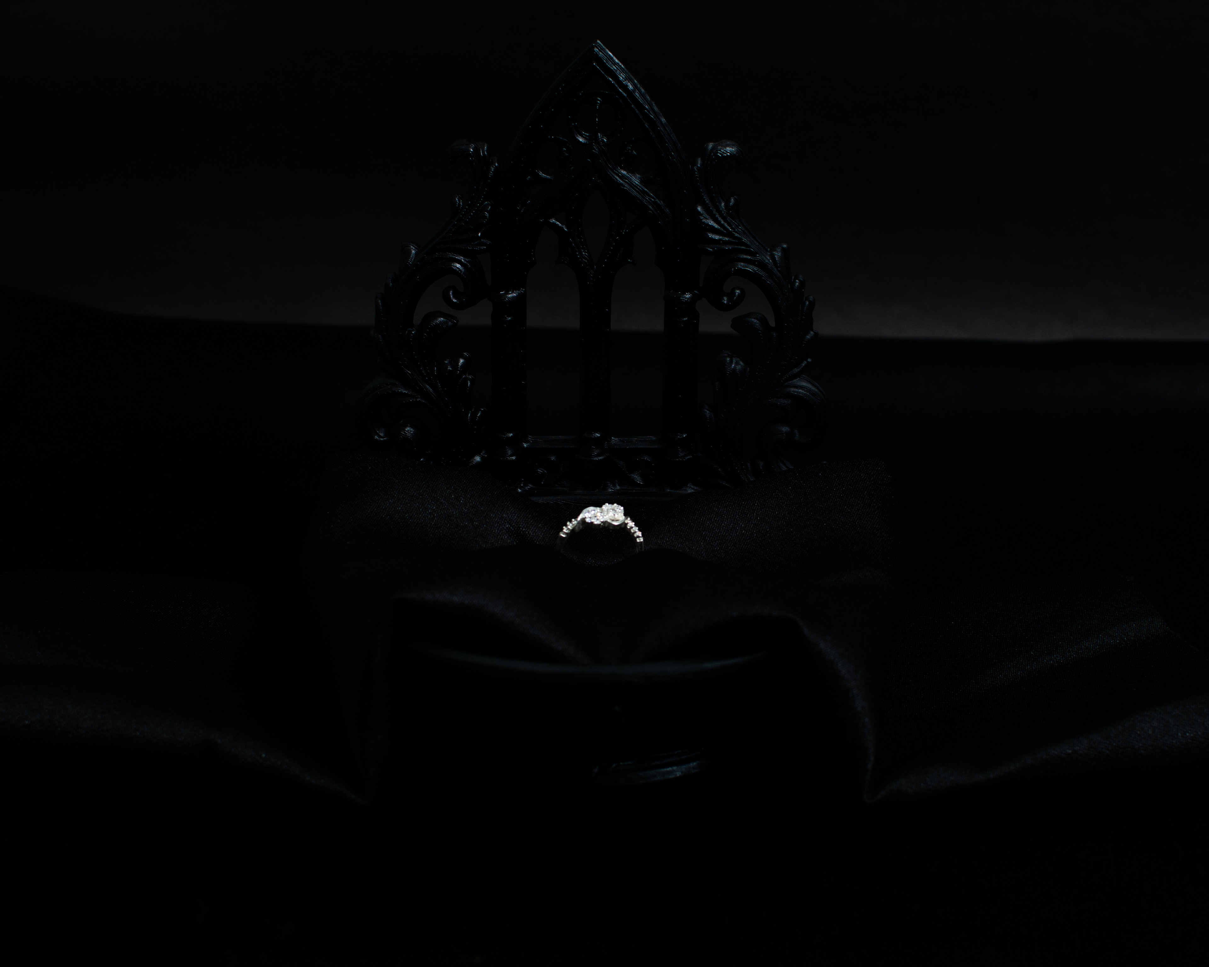 Ring 17 view 1 on black satin