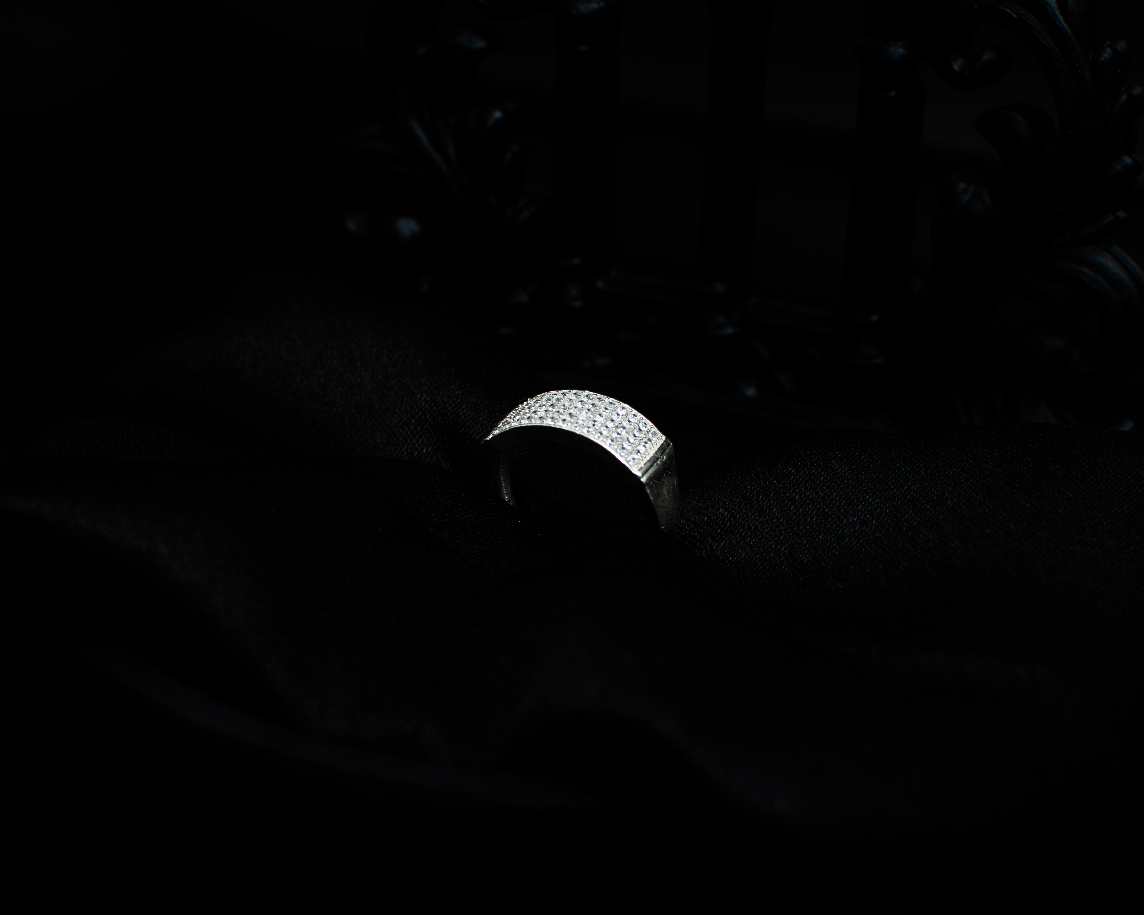 Ring 20 view 2 on black satin