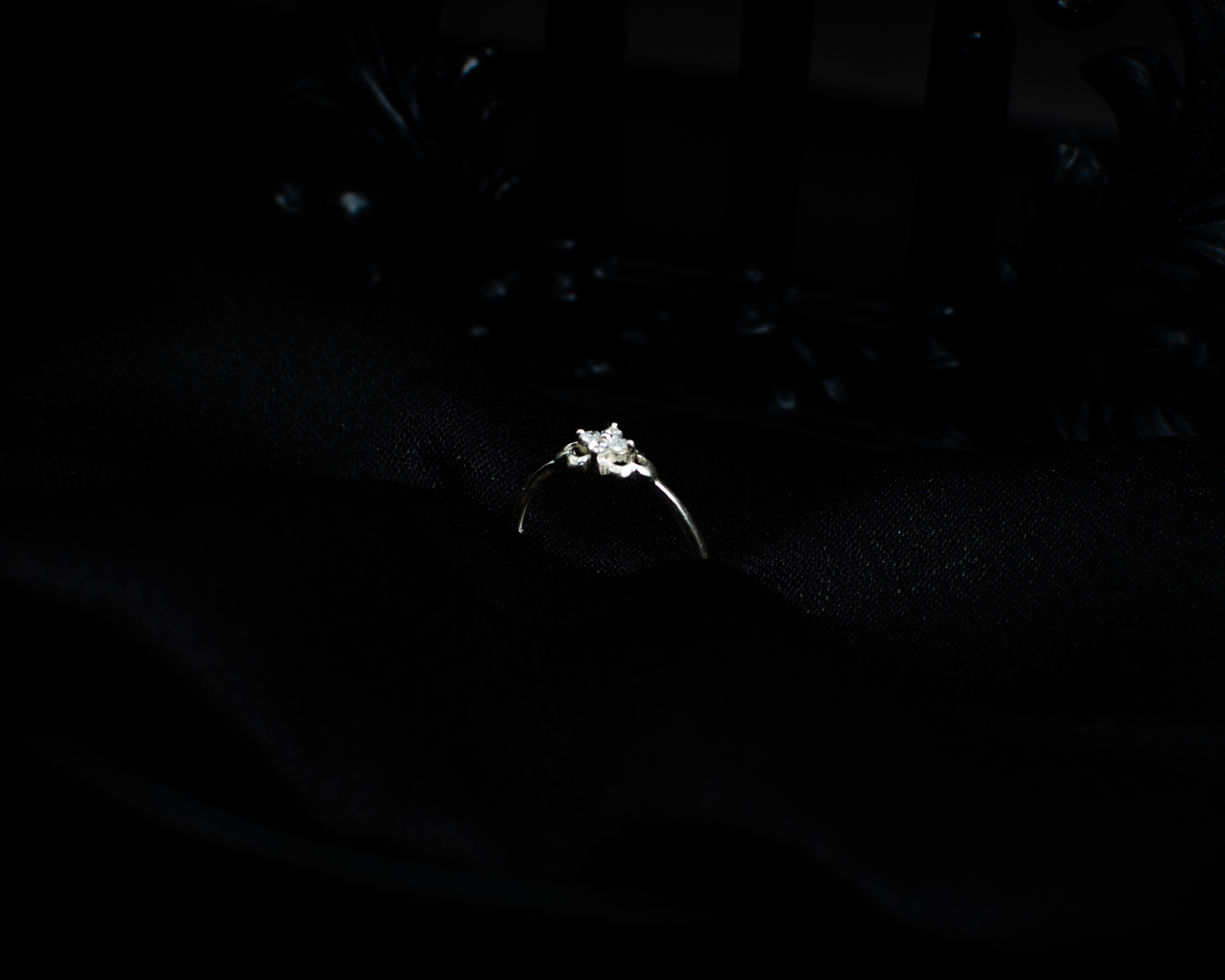 Ring 21 view 2 on black satin