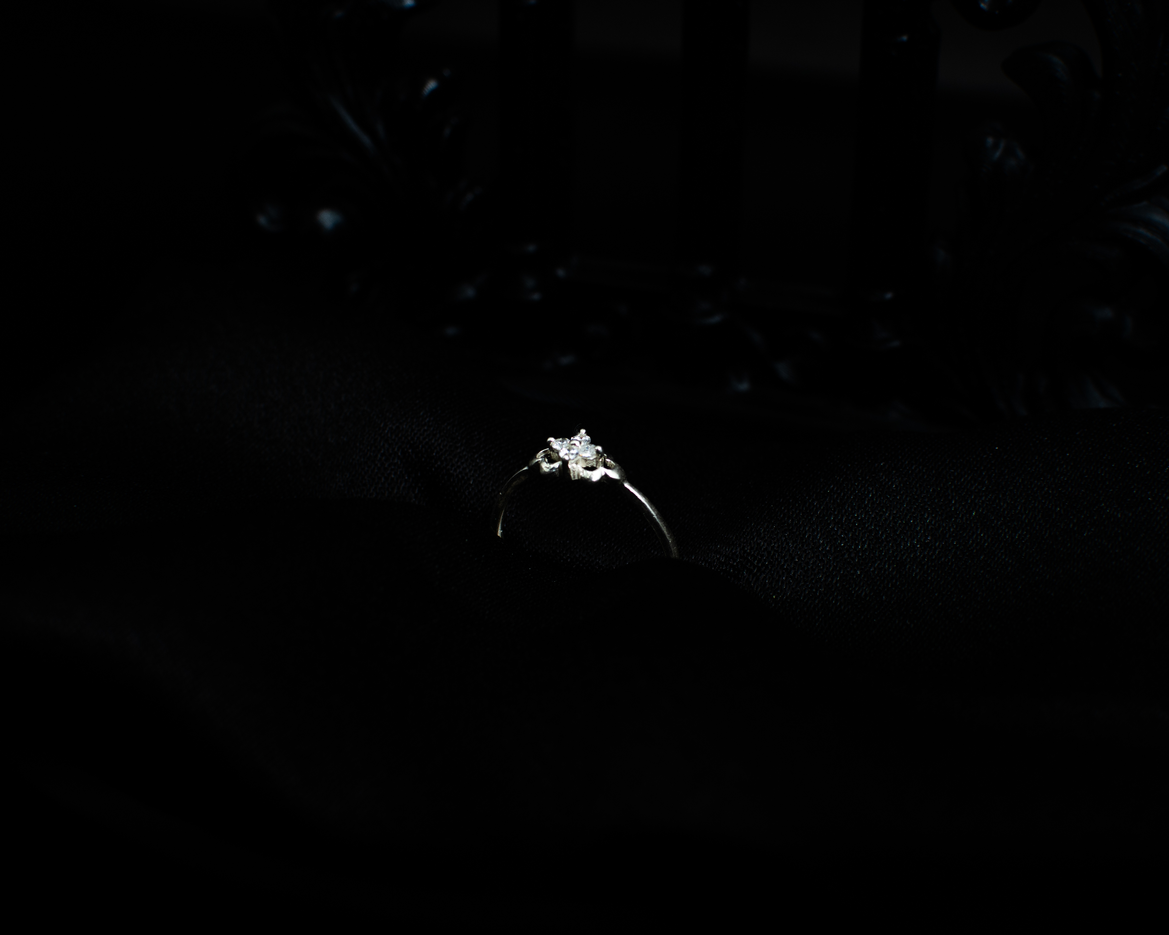 Ring 21 view 3 on black satin