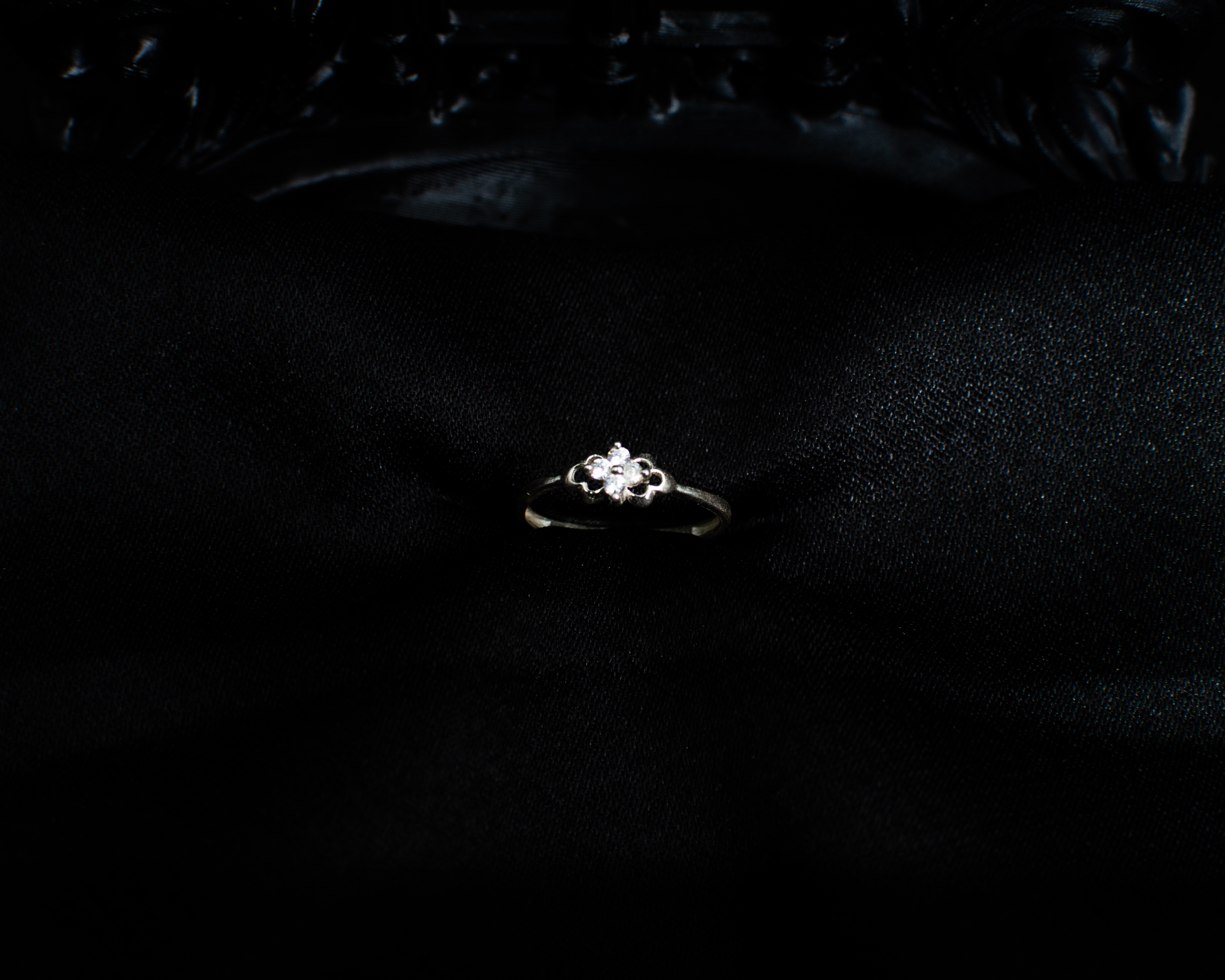 Ring 21 view 1 on black satin