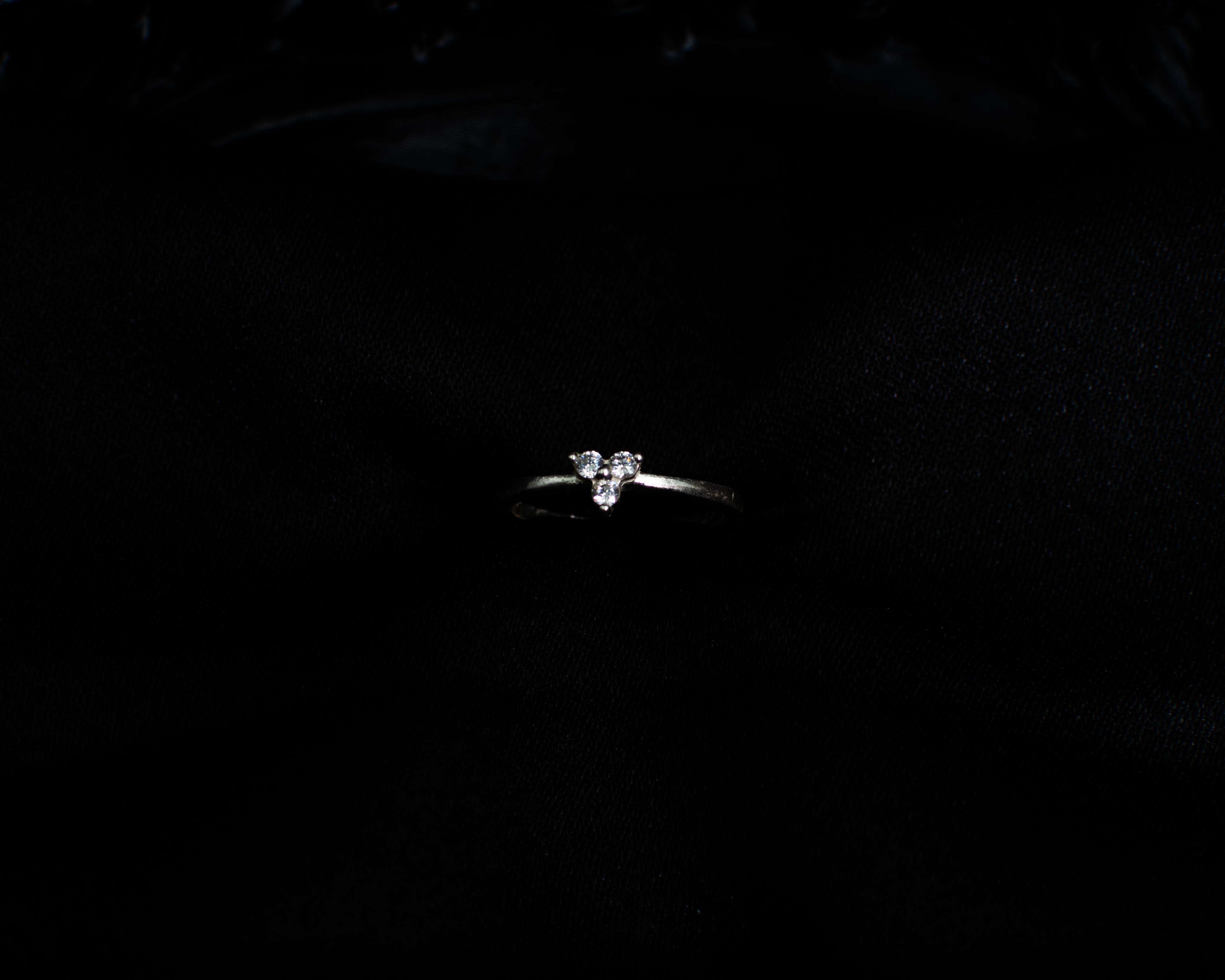 Ring 22 view 1 on black satin
