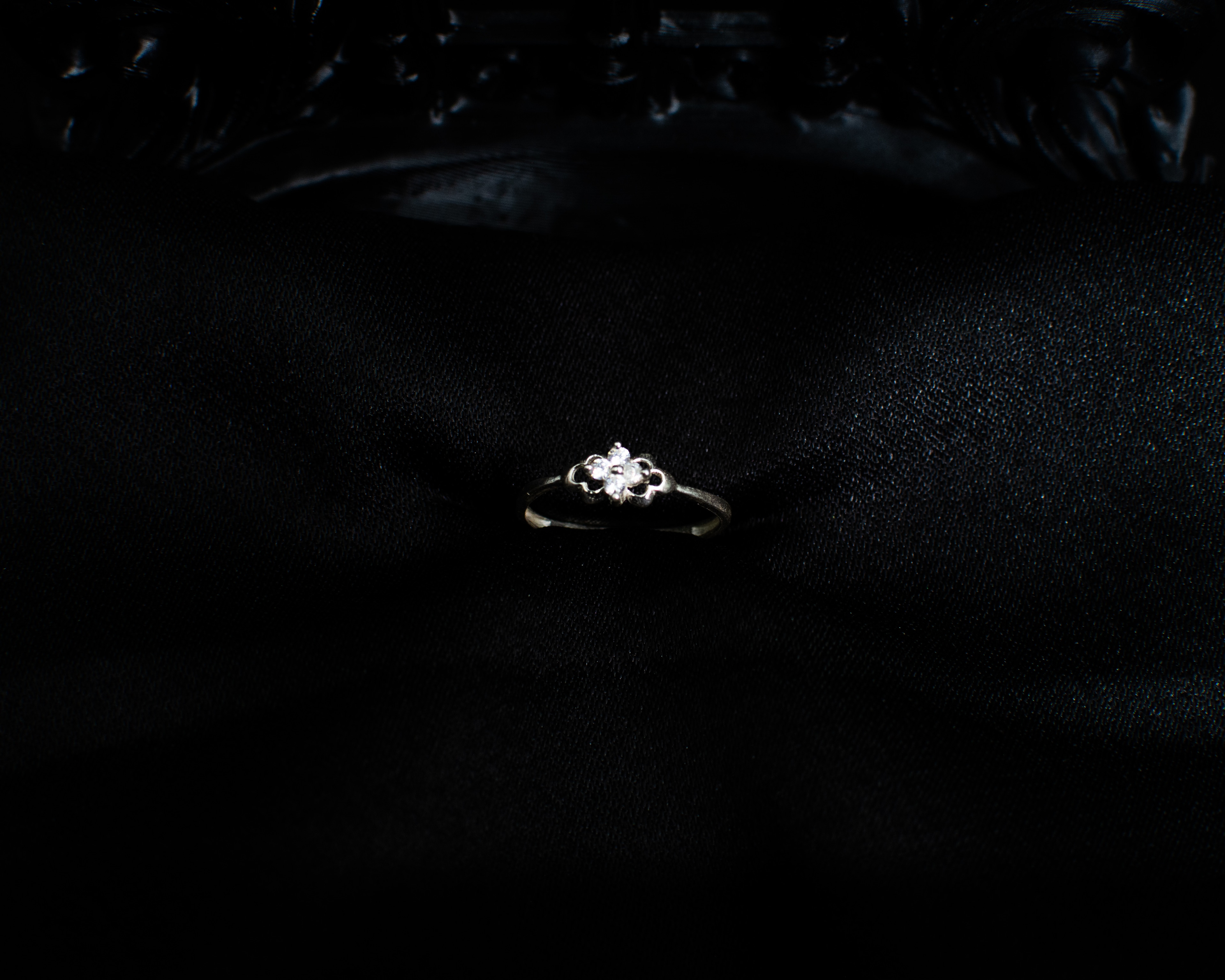 Ring 21 view 1 on black satin