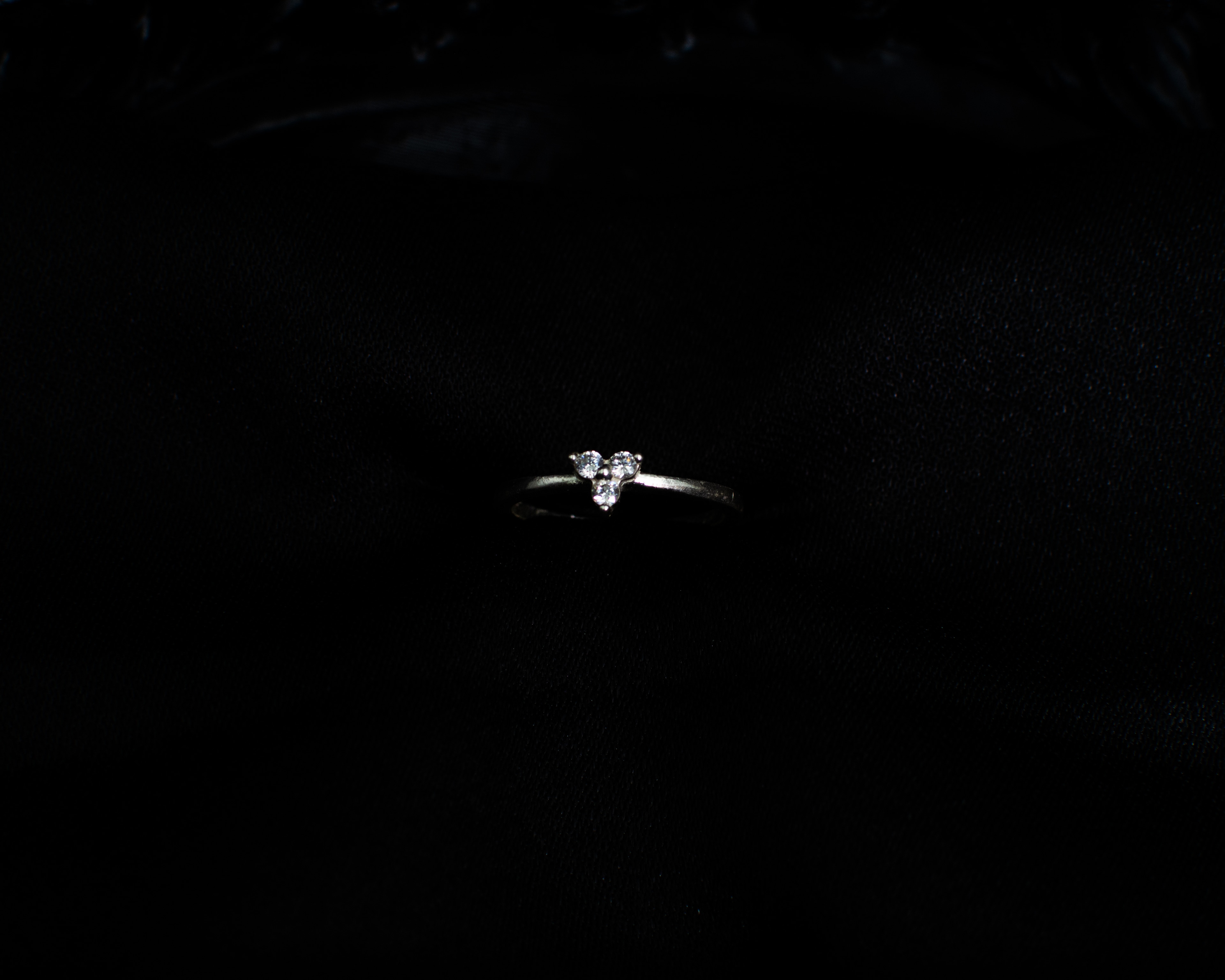 Ring 22 view 1 on black satin